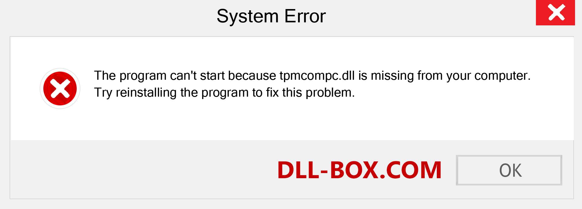  tpmcompc.dll file is missing?. Download for Windows 7, 8, 10 - Fix  tpmcompc dll Missing Error on Windows, photos, images